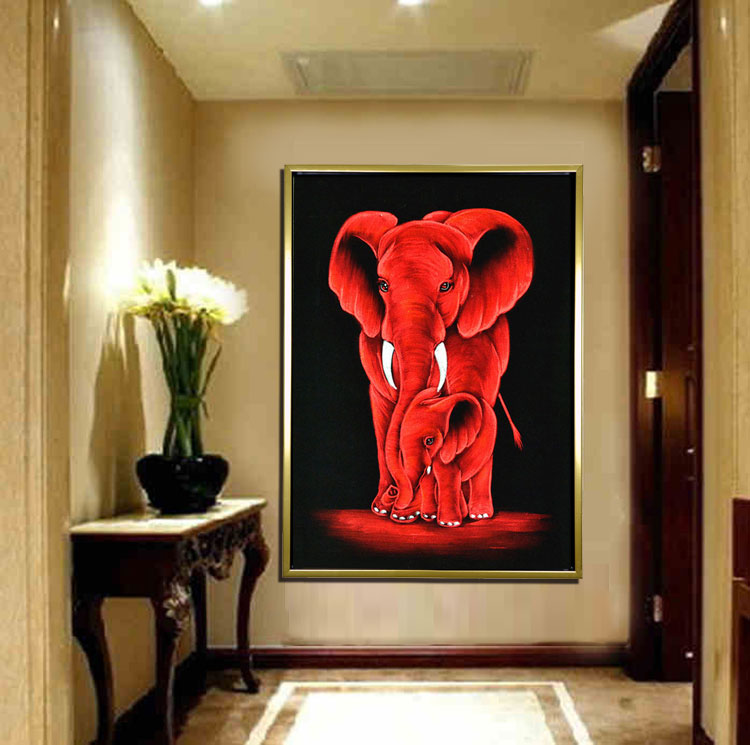 大象的油画(大象绘画图片大全大图)