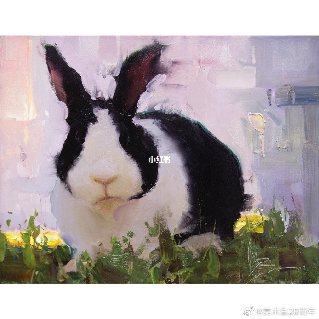 油画兔(野兔欣赏名画)